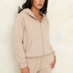 2-delige loungeset van geborsteld fleece met ritssluiting - Afbeelding 5